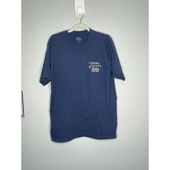 Tommy Bahama Shirt Mens Large Blue The Vice Is Right Gambling Graphic Tee - Picture 1 of 10